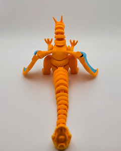 Articulated Charizard Figure - 3D Printed Dragon - Poseable Desk Toy 3