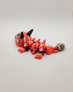 Georgia Bulldogs Mini Dragon - Articulated Figure, UGA Fan Desk Toy 3