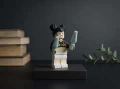 Oversized Zoey Lego Style Figure - 8.5 Inch Gamer Desk Decor Collectible 3