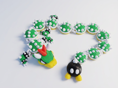 Articulated Bowser Dragon Figure - Video Game Fidget Toy 4