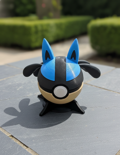 Lucario Pokeball Replica - Functional 3D Printed Hinged Box 3