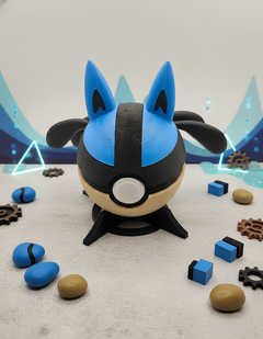 Lucario Pokeball Replica - Functional 3D Printed Hinged Box 1