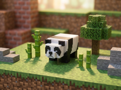Minecraft Panda Figure - 3D Printed Gamer Desk Decor 6