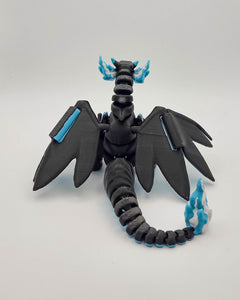 Articulated Mega Charizard X Figure, 3D Printed Gamer Desk Toy 4