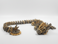 Articulated Steampunk Dragon - Bronze Clockwork Fidget Toy & Desk Decor 2