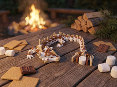 Smores Dragon - Articulated Fidget Toy, 3D Printed Desk Decor 1