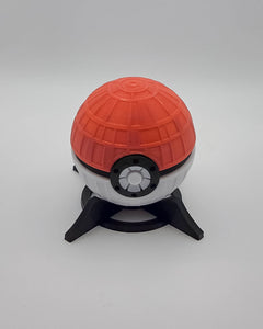 Death Star Pokeball, Star Wars Mashup, 3D Printed Geek Collectible with Stand 2
