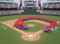 Atlanta Braves Articulated Crystal Dragon - 25-Inch Fan Art Figurine 1