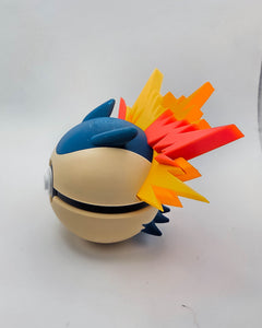 Typhlosion Pokeball - 3D Printed Figure, Video Game Decor 3