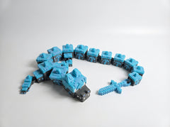 Articulated Diamond Dragon - Large 25-inch Pixel Art Fidget Toy 2
