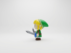 Link Figurine - Legend of Zelda Chibi Statue - 3D Printed Gamer Gift 3