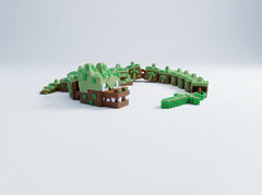 Large Articulated Minecraft Dragon - Pixelated Gamer Desk Decor 2