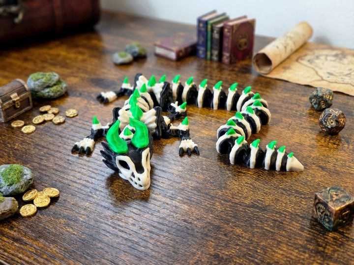 Articulated Skeleton Dragon - Mini Fidget Toy, DnD Monster Figure