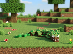 Small Articulated Minecraft Dragon - 3D Printed Pixel Art Fidget Toy 4