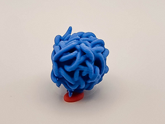 Tangela PokeMini Figure - 3D Printed Blue Miniature Collectible 3