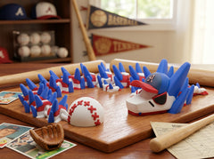 Articulated Baseball Dragon - Large Fidget Toy for Sports Fans 1