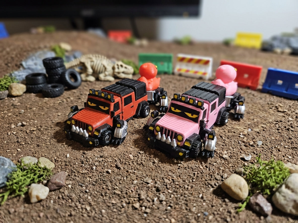 Mini Jeep Dragon, 3D Printed Desk Toy and Diorama Figure 1