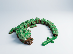 Large Articulated Minecraft Dragon - Pixelated Gamer Desk Decor 6