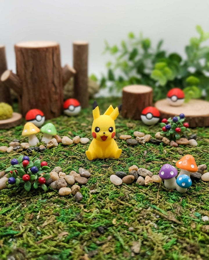 Pikachu PokeMini - 3D Printed Miniature Figure for Desks and Terrariums