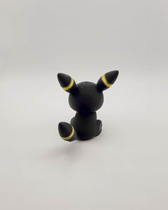 Umbreon Figure, 3D Printed Fan Art - Black and Gold Desk Decor 4