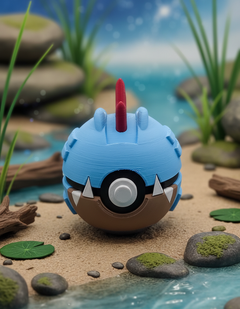 Feraligatr Pokeball Prop - 3D Printed Gamer Collectible 1