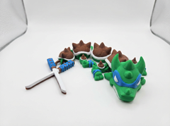 TMNT Leonardo Mini Dragon - Articulated 3D Printed Fidget Figure 2
