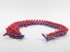 Atlanta Braves Articulated Crystal Dragon - 25-Inch Fan Art Figurine 3