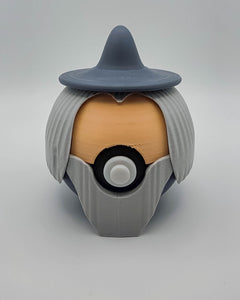 Gandalf Pokeball Figure, 3D Printed Wizard Crossover, Geek Desk Decor 2