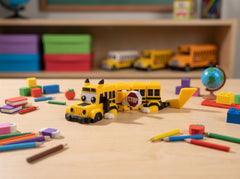 Articulated School Bus Dragon - Yellow Fidget Toy and Desk Decor 1