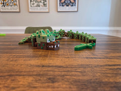 Large Articulated Minecraft Dragon - Pixelated Gamer Desk Decor 3