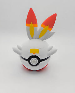 Scorbunny Pokeball Figure - 3D Printed Galar Starter Decor 2