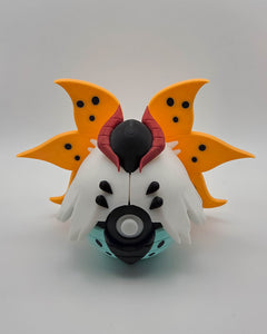 Volcarona Pokeball - 3D Printed Video Game Replica, Geek Desk Decor 2
