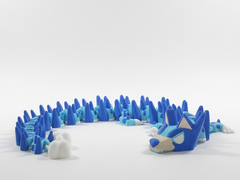 Bluey Dragon Articulated Figure - 3D Printed Fidget Desk Toy 5