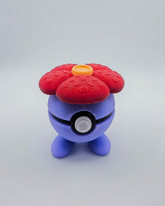 Vileplume Pokeball Figure - 3D Printed Gamer Decor, Non-Functional Prop 2