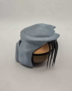 Predator Pokeball Replica, 3D Printed Sci-Fi Mashup Prop, Matte Silver 3