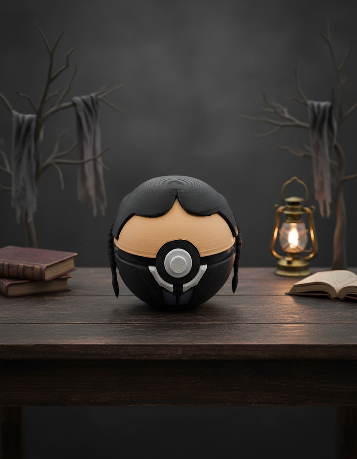 Wednesday Pokeball - Gothic Prop Replica, Gamer Desk Decor Collectible