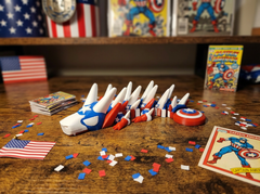 Articulated Captain America Dragon - Patriotic Superhero Fidget Desk Toy 1