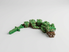Small Articulated Minecraft Dragon - 3D Printed Pixel Art Fidget Toy 3