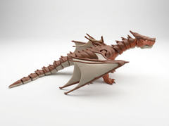 Articulated Mudwing Dragon Figure - Wings of Fire Inspired Model 2