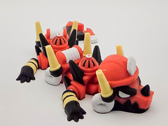 Firefighter Mini Dragon - Articulated 3D Printed Fidget Toy 2