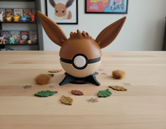 Eevee Pokeball Replica - Functional 3D Printed Storage Box for Gamers 1