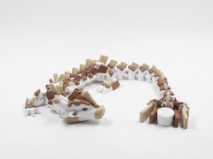 Smores Dragon - Articulated Fidget Toy, 3D Printed Desk Decor 2