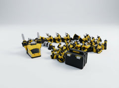 Articulated Construction Dragon, Mecha Fidget Desk Toy, Yellow and Black Figure 3