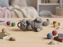 Mini Flexi Maine Coon Cat - Articulated Fidget Toy, Gray 1