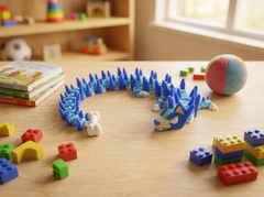 Bluey Dragon Articulated Figure - 3D Printed Fidget Desk Toy 1