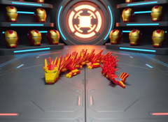 IronMan Dragon - Articulated Superhero Figure, Large Desk Fidget Toy 4