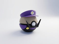 Waluigi Pokeball Figure, 3D Printed Gamer Desk Decor 4