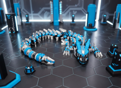 Cyberfang Dragon, Articulated Robotic Figure, 3D Printed Desk Toy 1