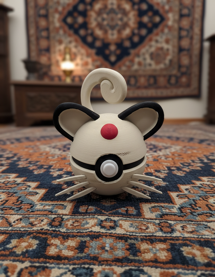 Persian Pokeball Figure, 3D Printed Fan Art Prop