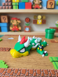 Articulated Bowser Turtle Figure - Video Game Desk Toy 2